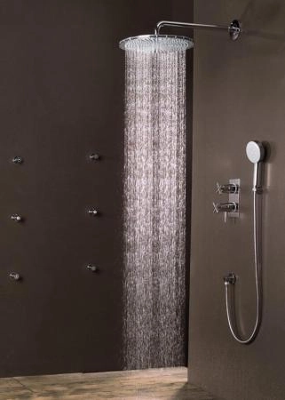 Верхний душ Bossini DREAM-OKI 400 H75360J.030 1 спрей, с держателем 28 mm x 500 mm, цвет хром