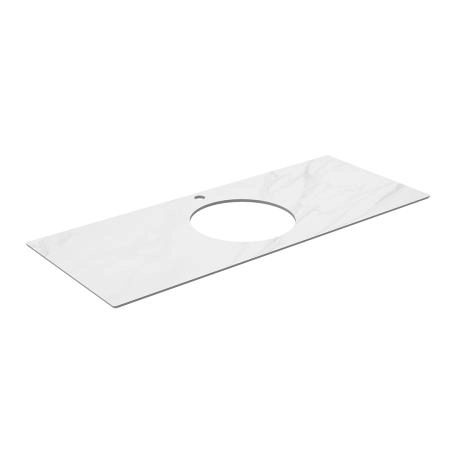 Столешница Kerama Marazzi PLAZA MODERN ПЛАЗА МОДЕРН PL5.SG507120R\120 Столешница из керамогранита для накладных раковин, Монте Тиберио 120 см, белый натуральный