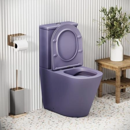 Унитаз Grossman GR-4480LIMS Color (620*365*810) ФИОЛЕТОВЫЙ МАТОВЫЙ напольный Безободковый