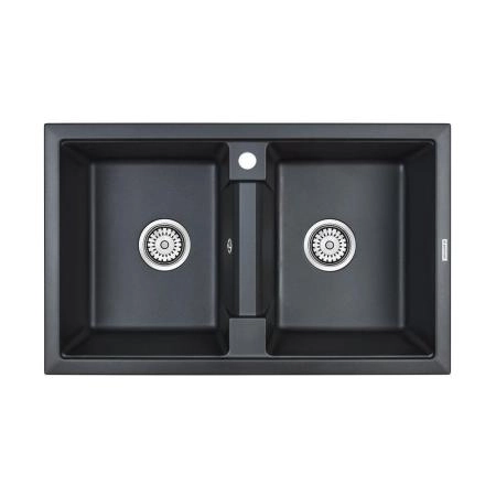 Кухонная мойка Paulmark ZWILLING PM238150-BLM черный металлик 810х500 кварцевая