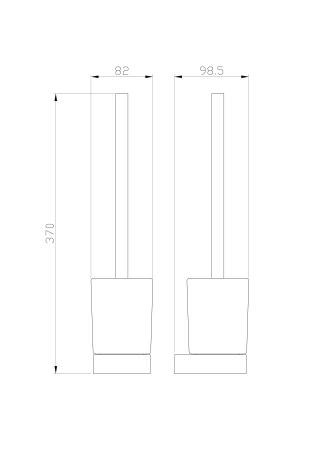 Туалетный ершик в комплекте WONZON & WOGHAND LOTTE, Хром (WW-8329)