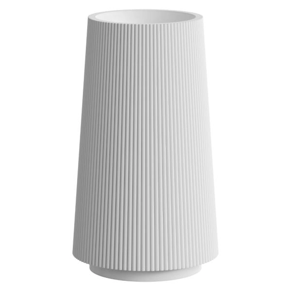 Раковина напольная Boheme рифленая Torre Corian 480*480*850 Matt White 801-Torre-MW