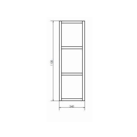 Шкаф подвесной Comforty открытый Дюссельдорф-35М дуб дымчатый