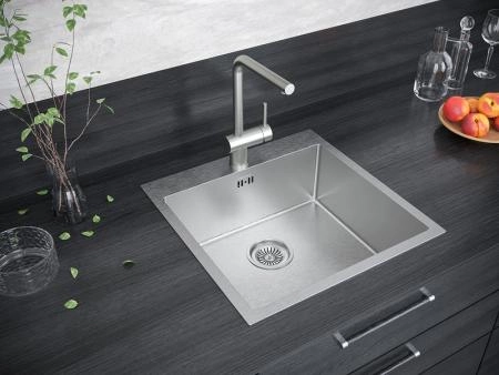 Кухонная мойка Paulmark KRONER PM215151-BS 510х510мм брашированная нерж. Сталь