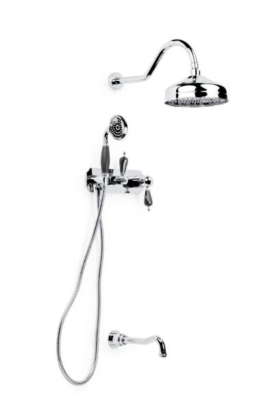 Смеситель для ванны Boheme встроенный Tradizionale Nero c черным SW 268-BSW