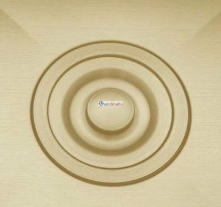 Кухонная мойка Gappo GS5050-3 50x50 сатин золотой нерж.сталь