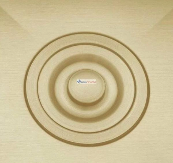 Кухонная мойка Gappo GS5050-3 50x50 сатин золотой нерж.сталь