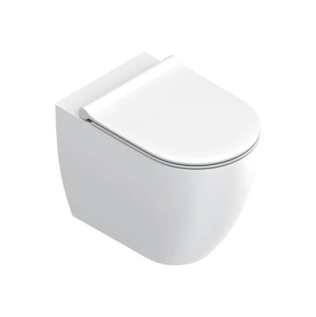 Catalano Sfera Унитаз напольный 55x35см, безободковый, смыв Tornado, покрытие Twinglaze+, цвет: белый матовый