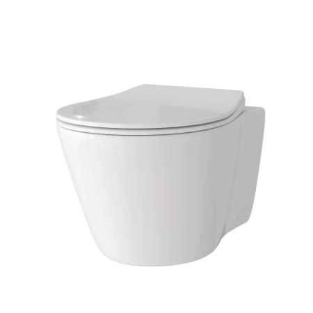 Унитаз Grossman GR-4459S (495*365*360) подвесной безободковый с тонкой крышкой, белый