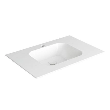 SIMAS WAVE Раковина на столешницу 80x50xh14,5 см, с 1 отв под смеситель,цвет белый