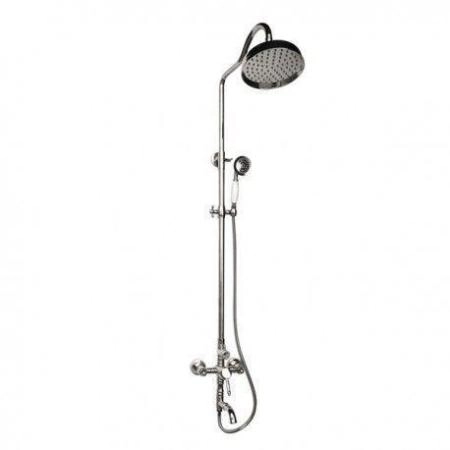 Душевая колонна Magliezza BIANCO 13023-cr со смесителем, верхним и ручным душем TL-3-cr, тропическая лейка - d-300mm. хром