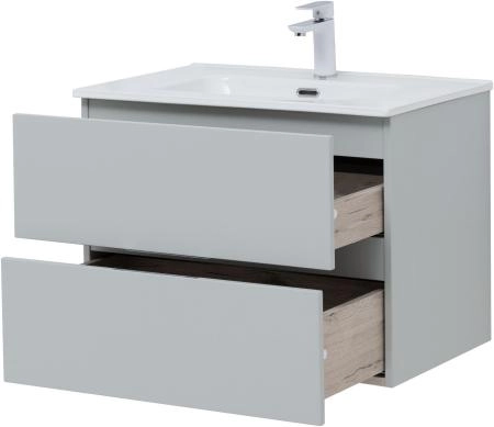Тумба под раковину Aquanet Алвита New 70 2 ящика, серый