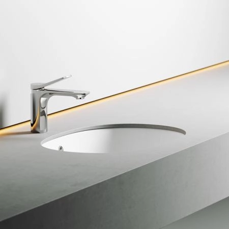 Умывальник овальный встраиваемый под столешницу Element 565x385x210мм, с крепежом и шаблоном для установки