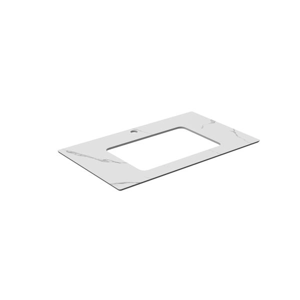 Столешница Kerama Marazzi PLAZA ПЛАЗА PL3.SG50008220R\80 Столешница из керамогранита для раковин, встраиваемых снизу, Монте Тиберио 80 см, белый натуральный