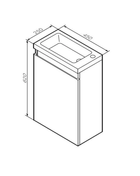 Тумба под раковину подвесная AM.PM X-Joy M85AFHX0451WG белый