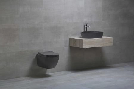 Унитаз beWash Bogen 88303270 подвесной безободковый черный сиденье микролифт