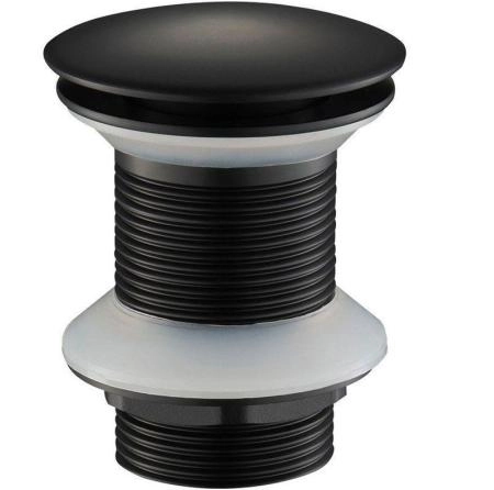 Донный клапан Ceramalux черный матовый металл без перелива BB-006
