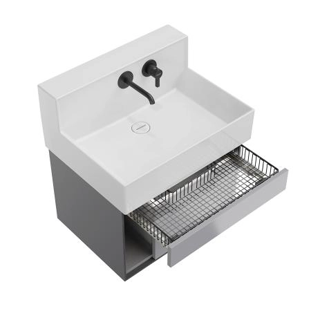 Тумба Kerama Marazzi TECNOLOGICA M ТЕКНОЛОДЖИКА М LO.M.65\GRAY ба Logica M/Лоджика М подвесная 2 выдвижных ящика 65, серый