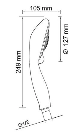 Ручной душ WasserKraft A003 хром