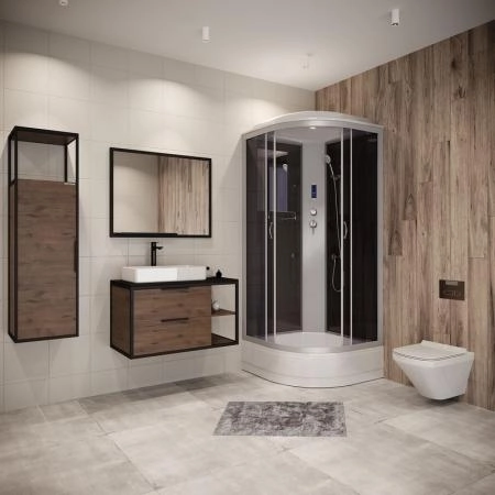 Душевая кабина Niagara NG-3501-14P 900х900х2150 средний поддон 26см стекло тонированное