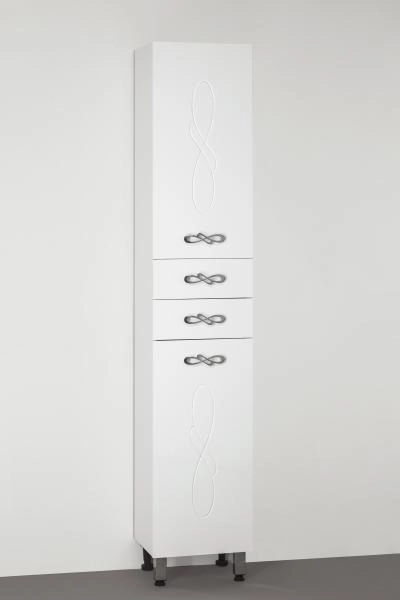 Шкаф для ванной Style Line Elfante Венеция 36 (2 ящика) белый напольный с ящиками