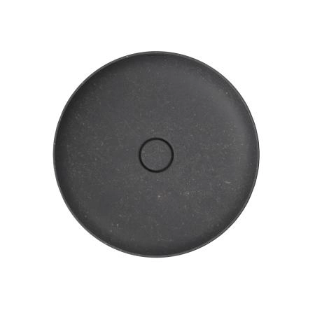 Раковина Kerama Marazzi SAFI САФИ KMSFWb46MBlSt0 накладная 46 с крепежом и донным клапаном, черный камень