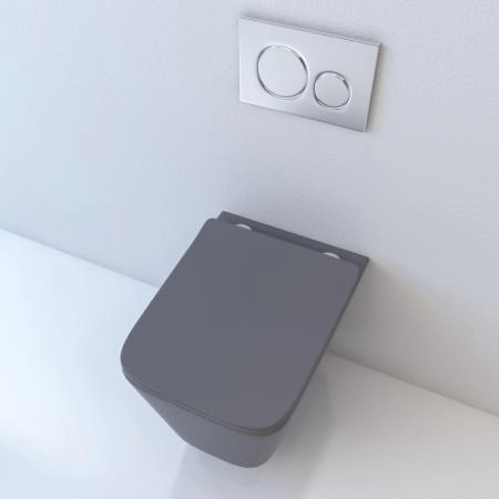 Унитаз ESBANO GARTEZ Серый матовый безободковый подвесной 510x345x340