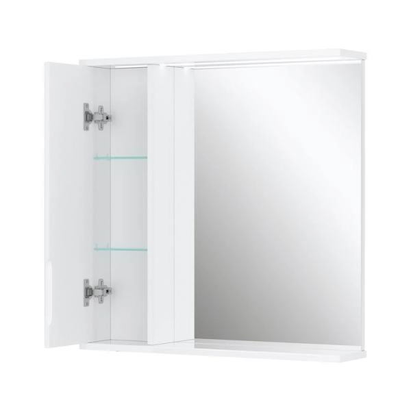 Зеркало-шкаф с LED подсветкой Volna Joli 70 левое (белый)