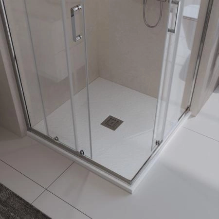 Душевой поддон BelBagno 80x80 искусственный камень белый квадратный TRAY-MR-UNO-A-80-35-W-CR