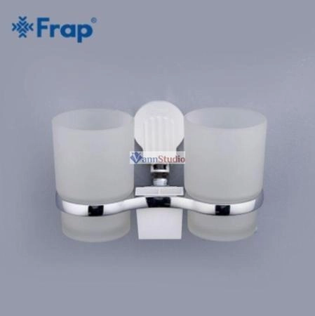 F3308 Стакан для зубных щеток Frap стекло с держателем