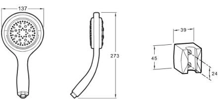 Комплект для душа Jacob Delafon flipside E15891-CP
