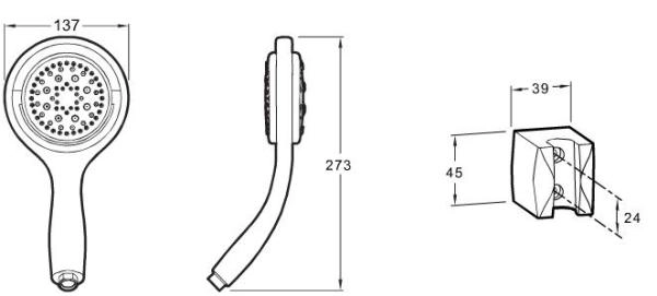 Комплект для душа Jacob Delafon flipside E15891-CP
