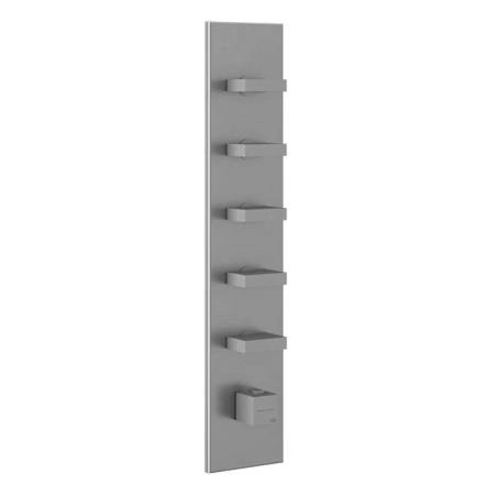 Gessi Rettangolo Встраиваемый термостатический смеситель, подключение на 3/4”, с 5ю независимыми выходами, внешняя часть, цвет: хром