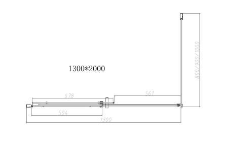 Душевой уголок Vincea Dice VSR-4D1013CL, 1300*1000, хром, стекло прозрачное