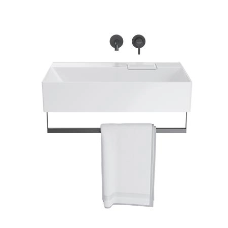 Держатель для полотенец к раковинам Kerama Marazzi LOGICA ЛОДЖИКА LO.trl.70\BLK.M 70 с крепежом, черный матовый