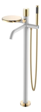 Смеситель STICK Boheme напольный WHITE DIAMOND GOLD 129-WG