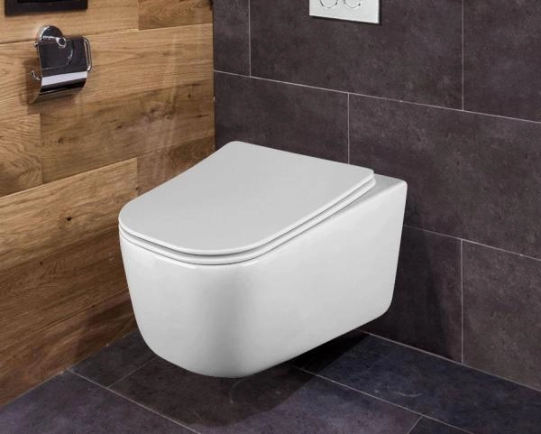 Унитаз подвесной Vincea Core VT1-28 безободковый, цвет белый, ультратонкое soft-close сиденье