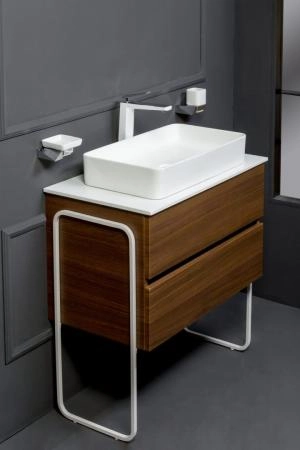 Тумба без раковины Boheme Vallessi 80*46cm DARK OAK мат. 2 полки, 837-080-D