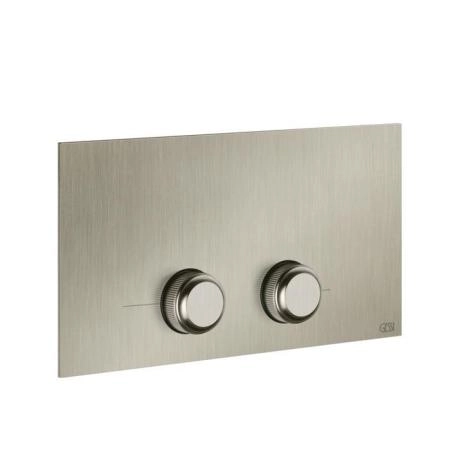 Gessi Venti20 Клавиша смыва для унитаза двойная, для инсталляций Viega, цвет: Finox Brushed Nickel
