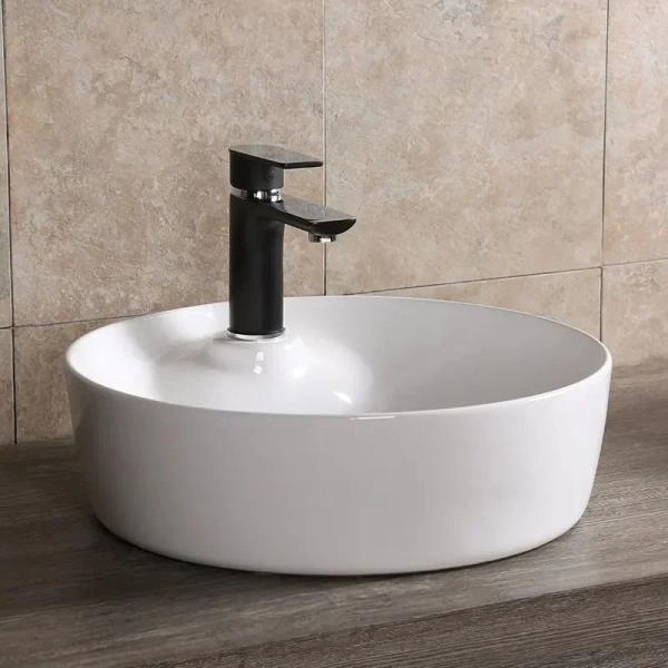 Раковина Cerutti SPA CR0090 накладная, белая, круглая, с отверстием под смеситель 440х440х130