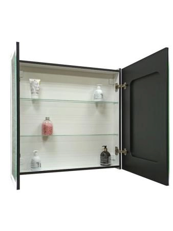 Зеркало-шкаф Континент Mirror Box black Led 800х800