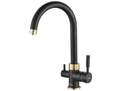 Смеситель для кухни ZORG Steel Hammer (SH 713 BLACK BR) черный