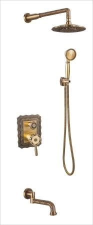 Душевая система  ZORG Серия 100 A 104DS-BR скрытого монтажа бронза