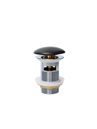 Донный клапан Gid  с переливом Blm100-1 74407K черный матовый 7x7x10