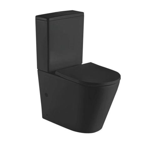 Унитаз Ceramalux 2179MB Black matt RIMLESS (матовый черный) напольный микролифт