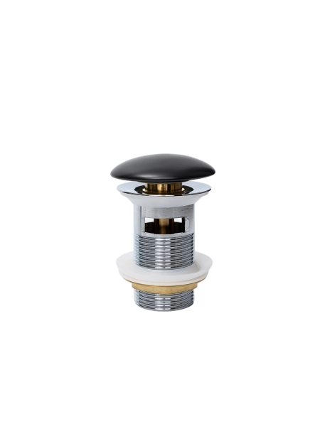 Донный клапан Gid  с переливом Blm100-1 74407K черный матовый 7x7x10