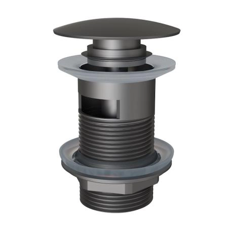 Донный клапан KNOTLOR BM9011GM, с переливом оружейная сталь