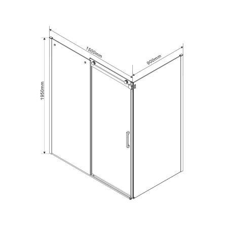 Душевой уголок Vincea Como VSR-1C9015CL, 1500*900, хром, стекло прозрачное