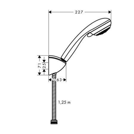 Hansgrohe Crometta 85 Vario Ручной душ, 8,5см, с держателем, цвет: хром