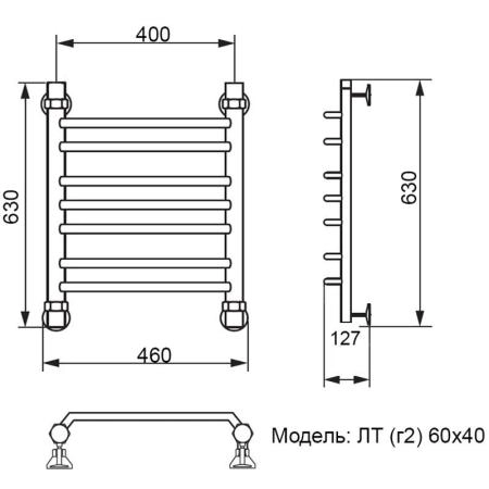 Полотенцесушитель водяной Ника Trapezium ЛТ (г2) 60/40